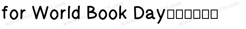 for World Book Day字体转换